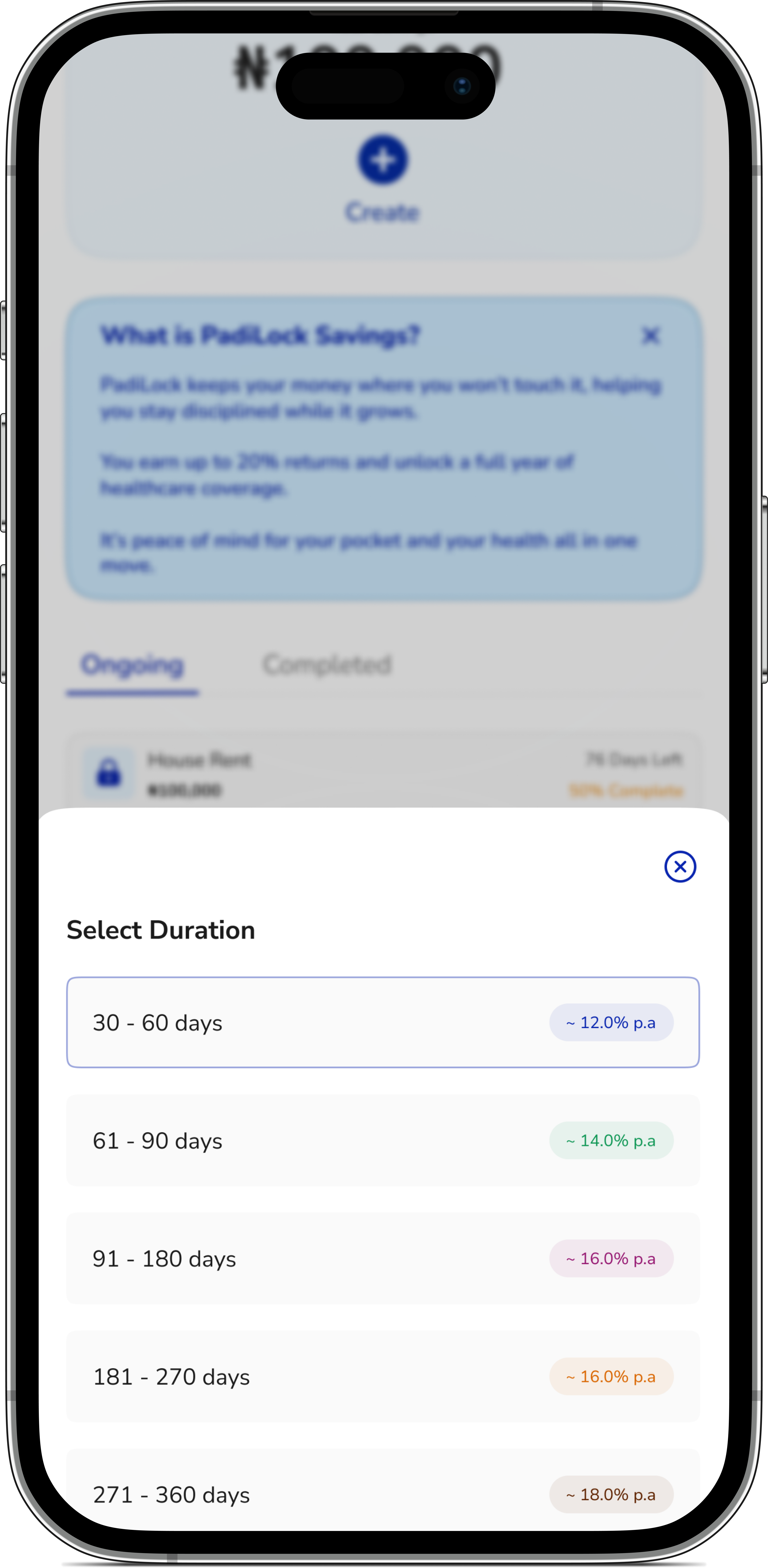 Lock funds and earn interest Nigeria